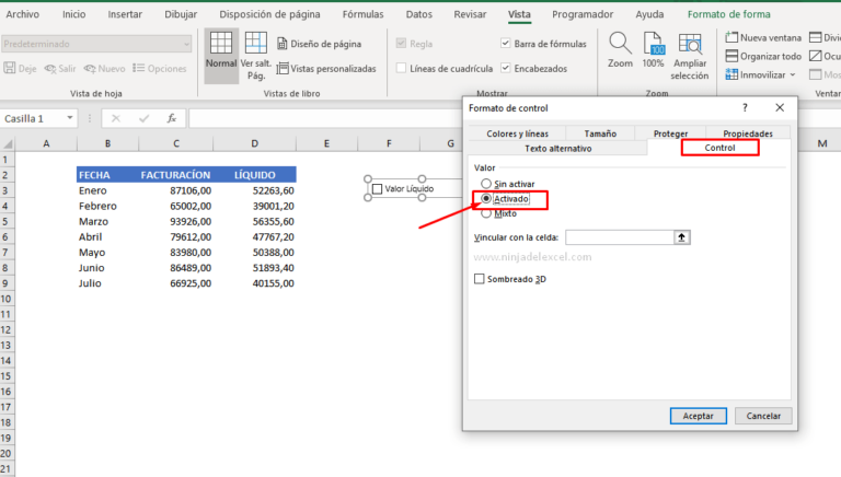 C Mo Crear Una Casilla De Verificaci N En Excel Enlace Con Gr Fico