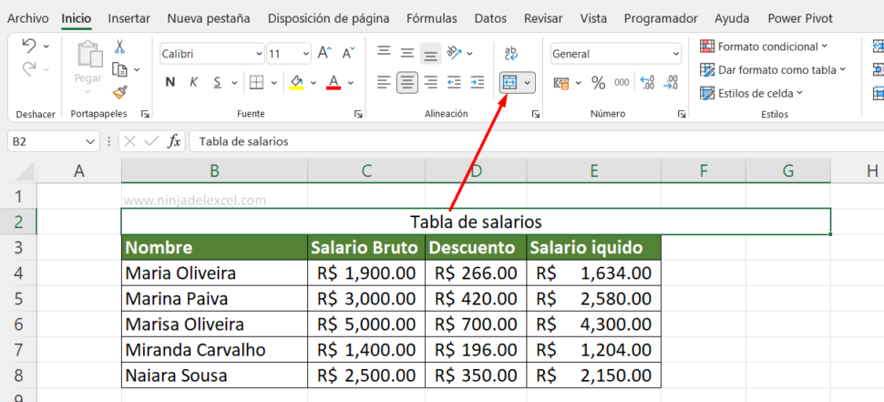 Como Combinar Celdas En Excel Aprenda Paso A Paso Ninja Del Excel