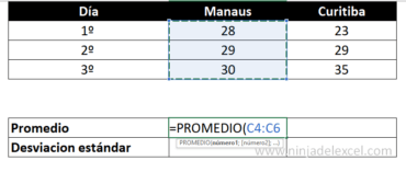 Calculando la Desviación Estandar en Excel Ninja del Excel