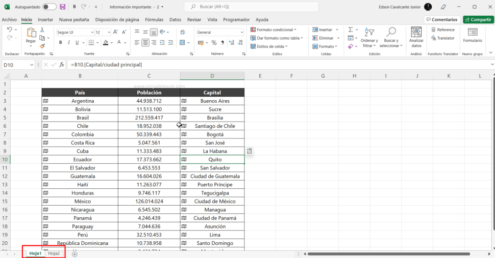 Mostrar Dos o más Planillas al Mismo Tiempo en Excel Ninja del Excel