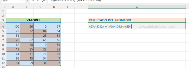 Promedio Con Criterios En Excel Aprenda Paso A Paso Ninja Del Excel