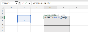 T Cnicas Con La Funci N Repetir En Excel Ninja Del Excel