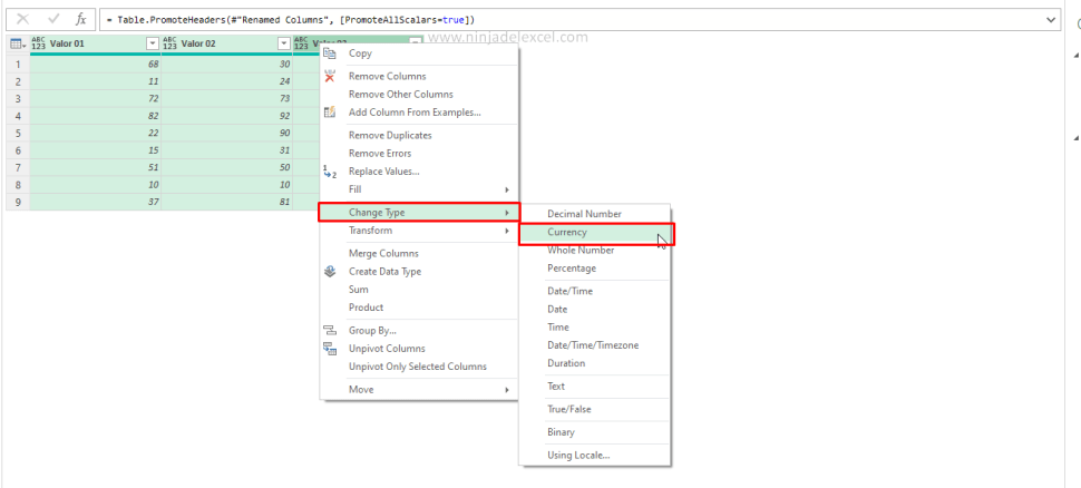 Cambiar El Formato De Varias Columnas En Power Query Ninja Del Excel