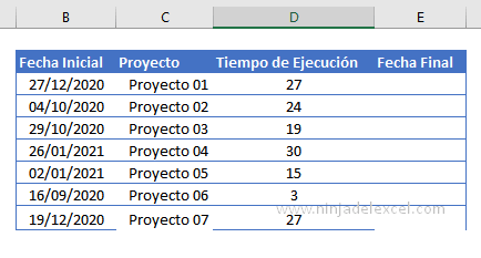 Agregar Días a Una Fecha en Excel