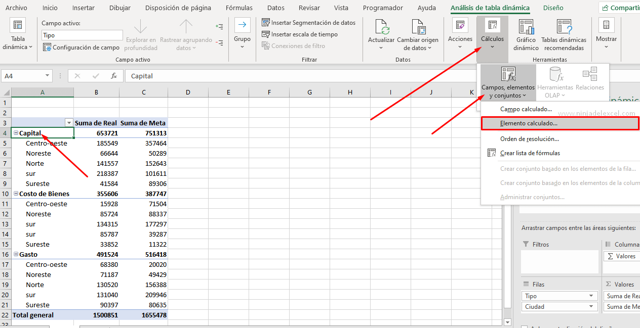Cómo Hacer Pérdidas y Ganancias en la Tabla Dinámica de Excel en la Practica