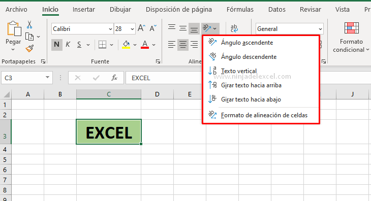 Cómo Rotar Texto en Excel
