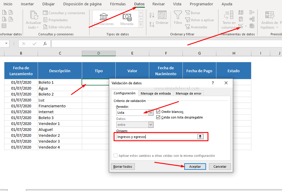 Control de Cuentas por Pagar y por Cobrar en Excel.