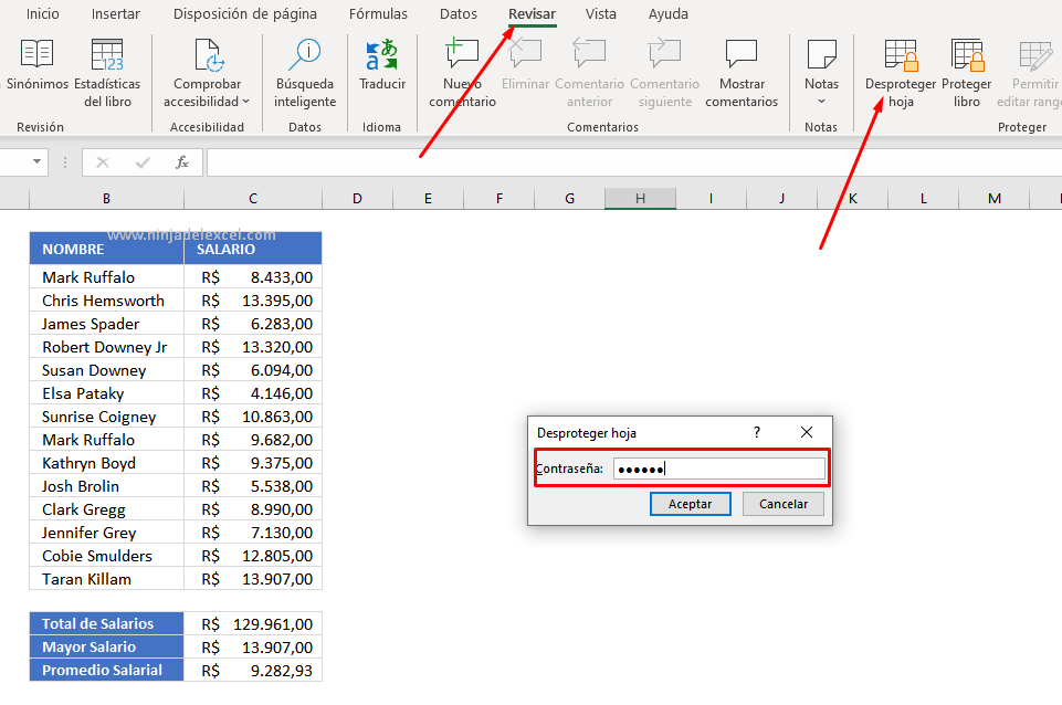 Instrucciones de como Mostrar y Ocultar Formulas en Excel