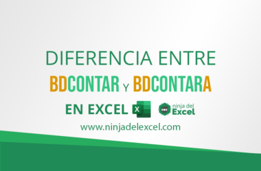 Diferencia entre BDCONTAR y BDCONTARA en Excel