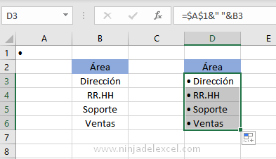 Aprender como Usar Símbolos en la Lista Desplegable de Excel