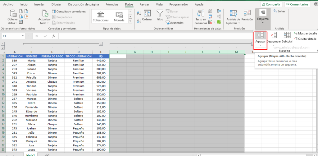 Cómo Agrupar Datos En Excel Esquema Ninja Del Excel 9968