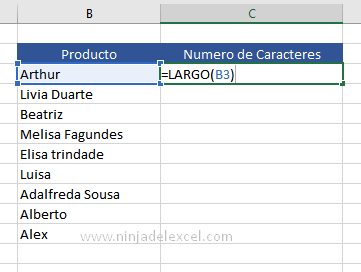 Cómo Contar Caracteres en Excel