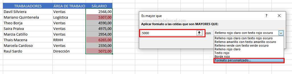 Como Personalizar el Formato Condicional en Excel