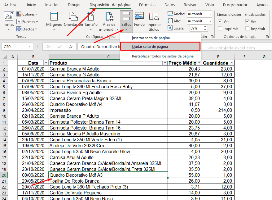 Tutoriales de Excel, Ninja del Excel