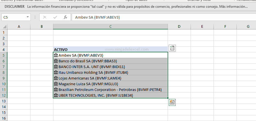 Variación de Existencias en Excel paso a paso