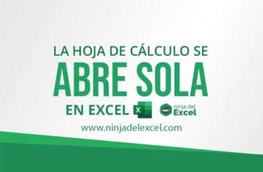 La Hoja de Cálculo de Excel se Abre Sola