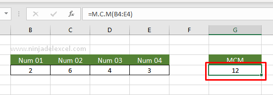 Cómo Calcular MCM en Excel paso a paso