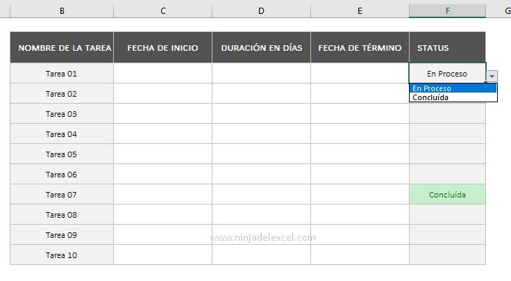 Comó Crear un Cronograma en Excel