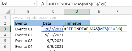 Como Encontrar el Trimestre en Excel paso a paso