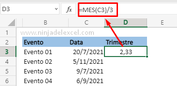 Como Encontrar el Trimestre en Excel tutorial