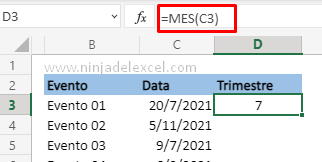 Como Encontrar el Trimestre en Excel
