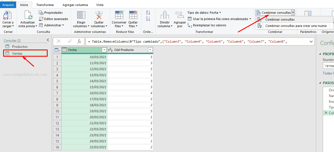 Como Hacer Combinar Consultas en Excel