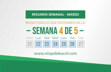 Resumen Semanal de Excel 4 de 5 – Marzo