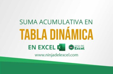 Suma Acumulativa en Tabla Dinámica de Excel