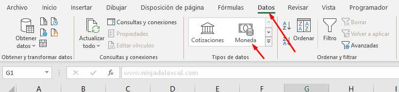 Tipos de Moneda en Excel