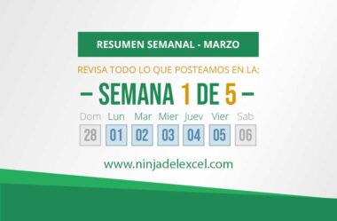 Resumen Semanal de Excel – 1 al 5 de Marzo del 2021