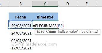 Como Buscar Bimestre en Excel