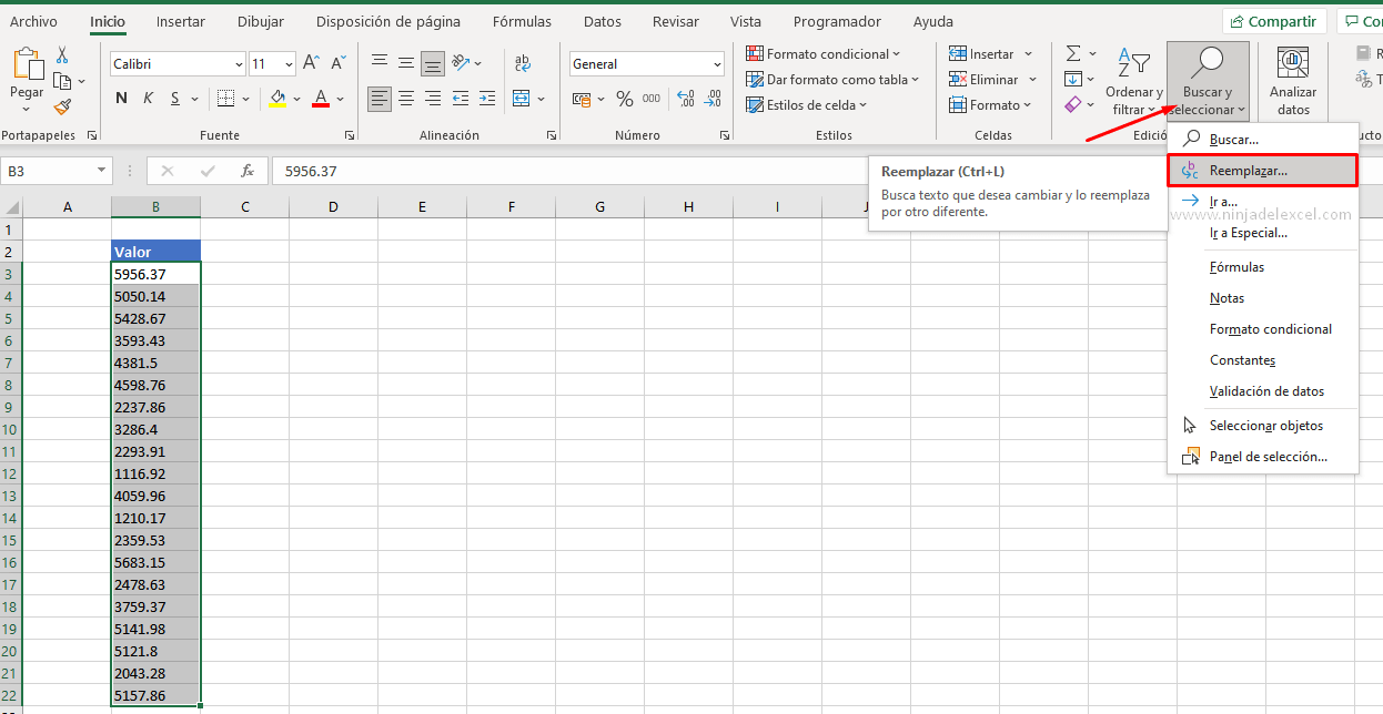 Como Reemplazar un Punto por Coma en Excel paso a paso
