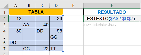 Aprenda Usar la Función ESTEXTO en Excel