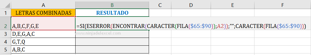 Buscar Ordenar Letras Juntas en una Celda en Excel