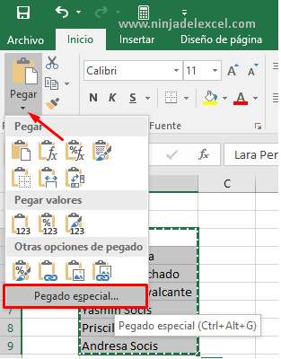 Ordenar (Datos) Filas en Horizontal en Excel. paso a paso