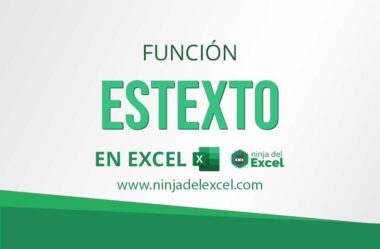 Como Usar la Función ESTEXTO en Excel