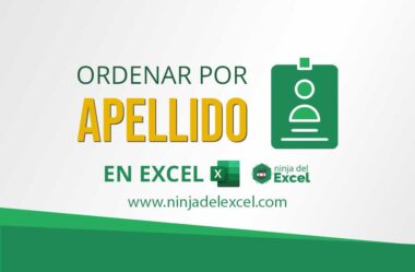 Cómo Ordenar por Apellido en Excel