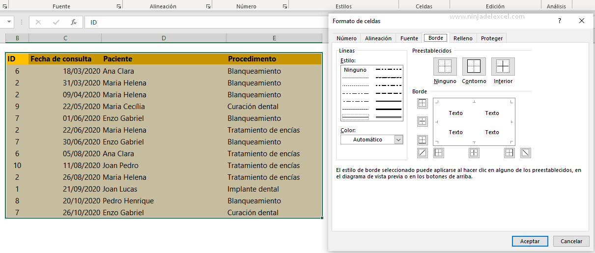 Buscar Cómo Colocar Borde en Excel