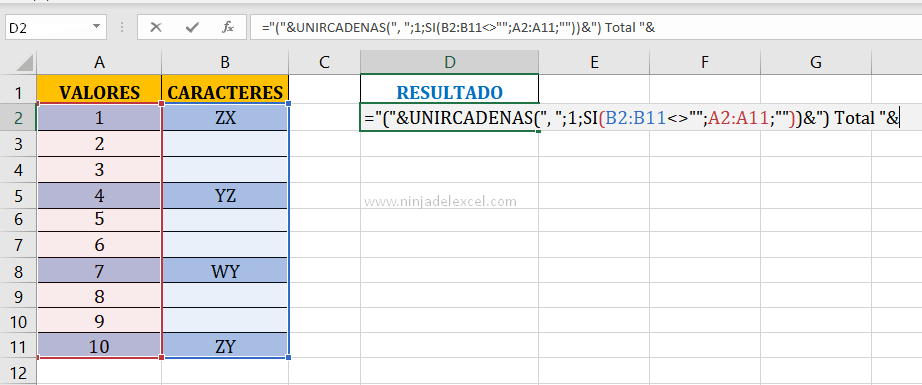 Buscar Como Unir Valores en una Celda en Excel
