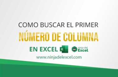 Como Buscar el Primer Número de Columna en Excel