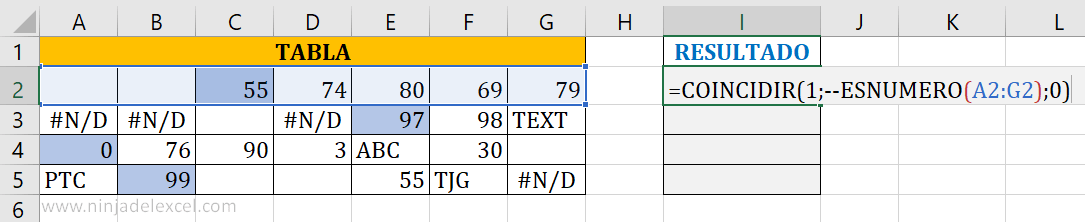Como Buscar el Primer Número de Columna en Excel tutorial