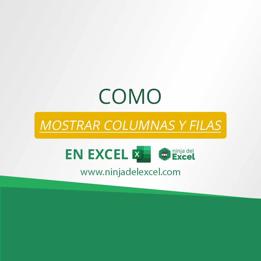 Como Mostrar Columnas Y Filas En Excel (Mostrar) - Ninja Del Excel