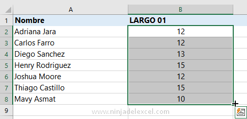 Crear Función LARGO en Excel