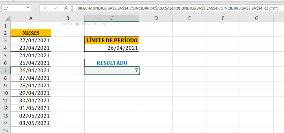 Como Usar La Función SIFECHA En Excel Para Limitar El Número De Días ...