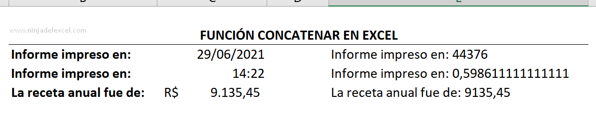 Función de Texto en Excel