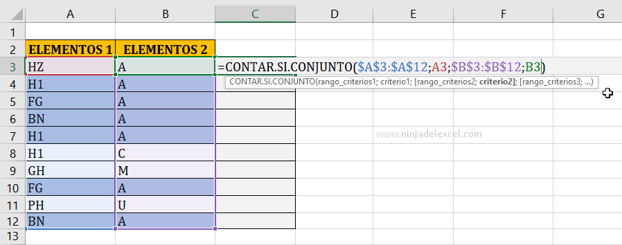 Destacar Elementos Repetidos en Dos Columnas en Excel en la practica