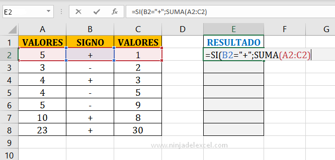 Haciendo Cálculos de Señales Separados en Excel Paso a Paso 