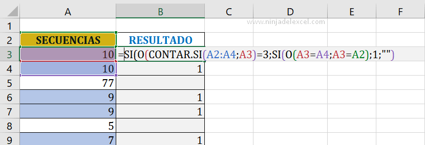 Sepa Como Buscar Secuencia 2 Números Consecutivos en Excel