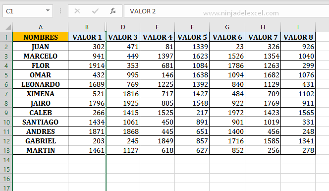Sepa Como Mostrar Columnas y Filas en Excel