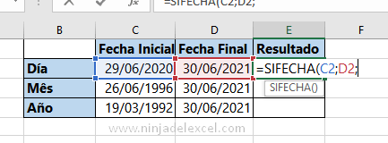 Sepa como buscar Función SIFECHA en Excel